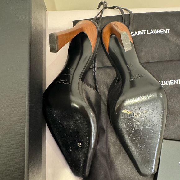 Saint Laurent Blade Tie Detailed Slingback Pumps size 35 - Picture 6 of 8